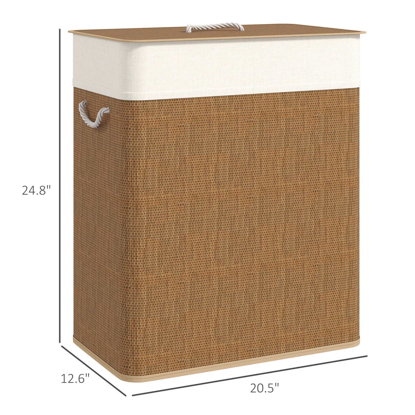 Double Bamboo Laundry Hamper
