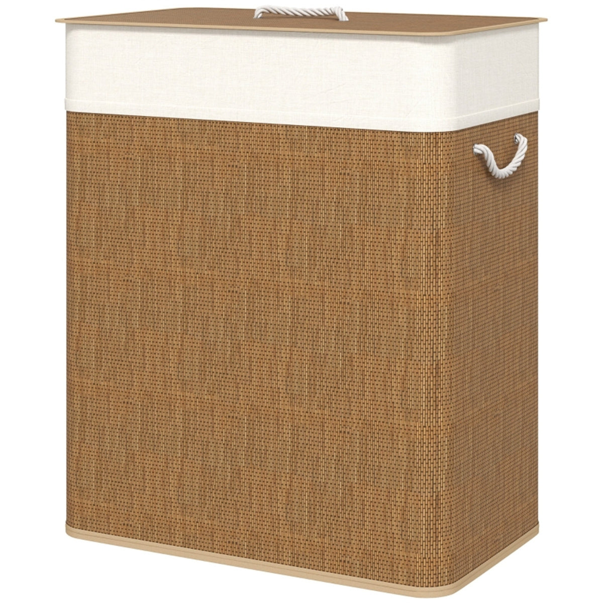 Double Bamboo Laundry Hamper